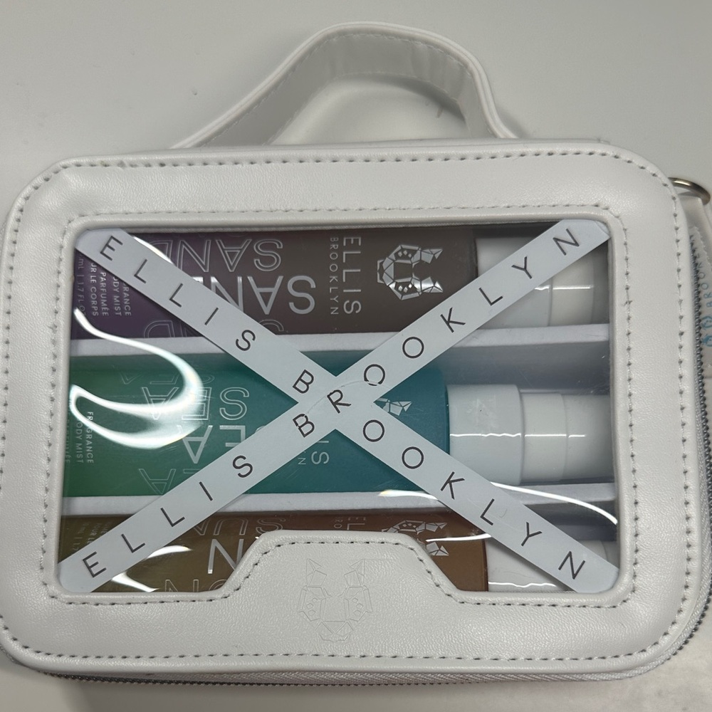 Ellis Brooklyn Women's Travel Set - White, Green, Brown